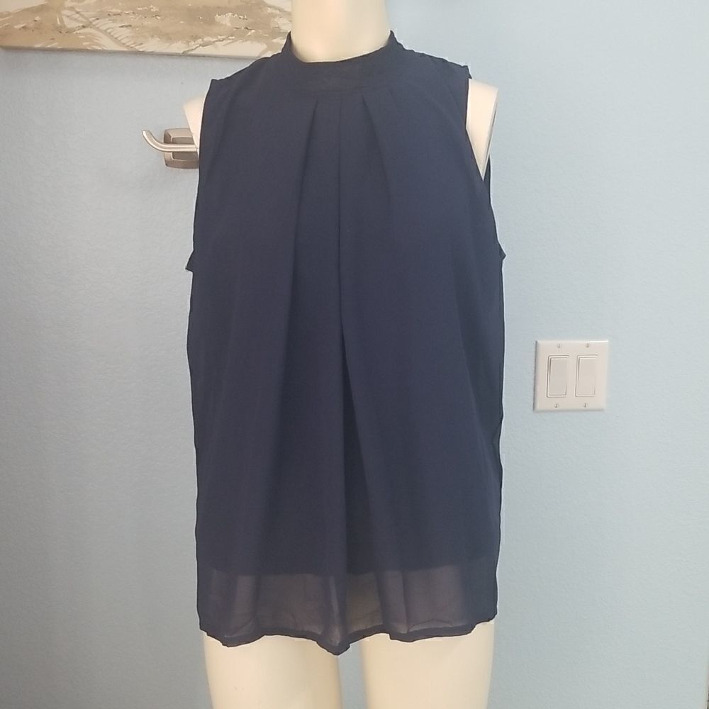Blue chiffon top 